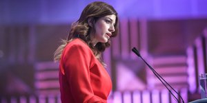 Η υφυπουργός Κατερίνα Νοτοπούλου. Φωτογραφία: Eurokinissi/ Βασίλης Βερβερίδης 