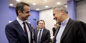 Φωτογραφία: O πρόεδρος της ΝΔ με τον τομεάρχη Εσωτερικών κ. Βορίδη/Eurokinissi