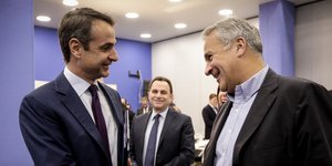 Φωτογραφία: O πρόεδρος της ΝΔ με τον τομεάρχη Εσωτερικών κ. Βορίδη/Eurokinissi