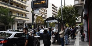 στάση εργασίας του ΟΑΣΘ/Φωτογραφία: IntimeNews