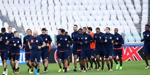 Η τελευταία προπόνηση του Ολυμπιακού στο Τορίνο / Φωτογραφία: Intime