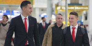 Γιαννιώτης και Κούτρης στο αεροδρόμιο / Φωτογραφία: olympiacos