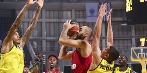 Ο Ολυμπιακός έκανε το «4 στα 4» στη Basket League/ Φωτογραφία: EUROKINISSI