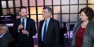 Από αριστερά: Ο διοικητής της ΤτΕ Γ. Στουρνάρας