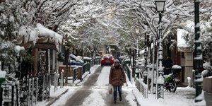 παγωνιά στη Θεσσαλονίκη/Φωτογραφία: Eurokinissi