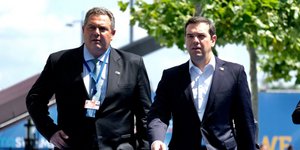 Πάνος Καμμένος και Αλέξης Τσίπρας /Φωτογραφία: EUROKINISSI