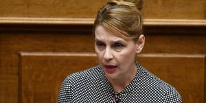 Η Κατερίνα Παπακώστα -Φωτογραφία: EUROKINISSI/ΓΙΩΡΓΟΣ ΚΟΝΤΑΡΙΝΗΣ