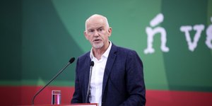 ομιλία Γιώργου Παπανδρέου στο συνέδριο του Κινήματος Αλλαγής/Φωτογραφία: Eurokinissi
