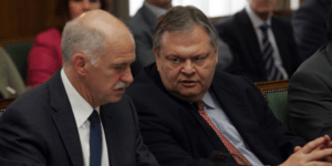 Τι συζήτησαν Βενιζέλος και Παπανδρέου σε δίλεπτη συνάντησή τους στη Βουλή