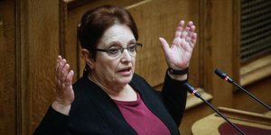 Η Αλέκα Παπαρήγα/ Φωτογραφία: EUROKINISSI- ΣΤΕΛΙΟΣ ΜΙΣΙΝΑΣ