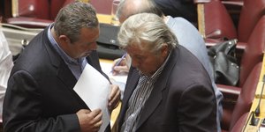 Ο Πάνος Καμμένος & ο Θανάσης Παπαχριστόπουλος(Φωτογραφία: EUROKINISSI/ΓΙΩΡΓΟΣ ΚΟΝΤΑΡΙΝΗΣ)