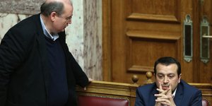 Νίκος Φίλης & Νίκος Παππάς (Φωτογραφία: IntimeNews/ΜΠΑΛΤΑΣ ΚΩΣΤΑΣ)