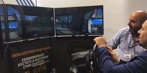 Ο Νίκος Παππάς οδήγησε τριαξονικό στην 82η ΔΕΘ/ Φωτογραφία: twitter