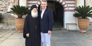 Η μονή Βατοπεδίου ήταν ο πρώτος σταθμός της επίσκεψης του πρεσβευτή