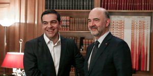 Στο Μαξίμου ο Πιερ Μοσκοβισί/Φωτογραφία: IntimeNews