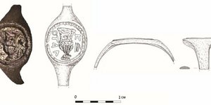 Το δαχτυλίδι που γράφει «Πιλάτος» στα ελληνικά -Φωτογραφία: Haaretz