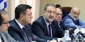 Από τη σύσκεψη στην περιφέρεια Κεντρικής Μακεδονίας/Φωτογραφία: Eurokinissi