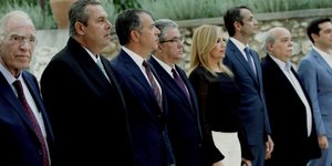 Οι πολιτικοί αρχηγοί / Φωτογραφία: Eurokinissi (ΓΙΑΝΝΗΣ ΠΑΝΑΓΟΠΟΥΛΟΣ)