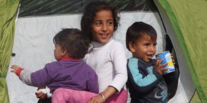 Προσφυγόπουλα στην Ειδομένη / Φωτογραφία: EUROKINISSI