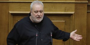 Ο Γρηγόρης Ψαριανός στη Βουλή / Φωτογραφία: EUROKINISSI