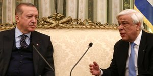 Ο Προκόπης Παυλόπουλος και ο Ταγίπ Ερντογάν -Φωτογραφία: Intimenews/ΤΖΑΜΑΡΟΣ ΠΑΝΑΓΙΩΤΗΣ