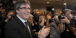 Ο Κάρλες Πουτζδεμόν (Φωτογραφία: AP/ Olivier Matthys)