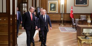 Συνάντηση Πούτιν-Ερντογάν στην Αγκυρα (Φωτογραφία: Mikhail Klimentyev