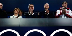 Ο Ρώσος πρόεδρος Πούτιν στην τελετή έναρξης της χειμερινής Ολυμπιάδας του Σότσι το 2014 (Φωτογραφία: ΑΡ) 