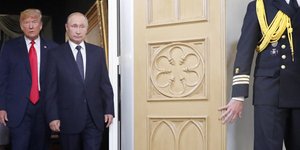 Ο Βλαντιμίρ Πούτιν με τον Ντόναλντ Τραμπ (Φωτογραφία: AP/ Pablo Martinez Monsivais)