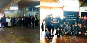 Οι καθηγητές της Φιλοσοφικής / Τα μέλη του Ρουβίκωνα / Φωτογραφίες: Intimenews