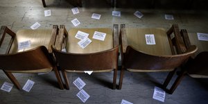 Μετά την παρέμβαση του Ρουβίκωνα στα δικαστήρια Ευελπίδων (Φωτογραφία: EUROKINISSI/ΣΤΕΛΙΟΣ ΜΙΣΙΝΑΣ)