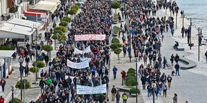 Διαμαρτυρία στη Σάμο για το προσφυγικό (Φωτο: samostimes.gr)