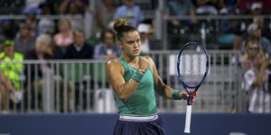 Η Μαρία Σάκκαρη (Φωτογραφία: AP/ John Hefti)