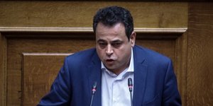 Ο υφυπ. Ναυτιλίας Νεκτάριος Σαντορινιός -Φωτογραφία: EUROKINISSI/ΓΙΩΡΓΟΣ ΚΟΝΤΑΡΙΝΗΣ