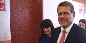 Ο Μάρος Σέφκοβιτς/ Φωτογραφία: AP- Francois Walschaerts
