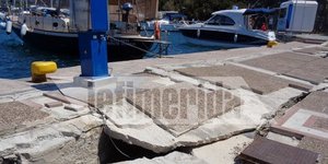 Κατεστραμμένη παραμένει η προβλήτα στο λιμάνι της Κω