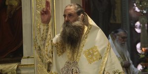 Ο Μητροπολίτης Σεραφείμ (Φωτογραφία: EUROKINISSI/ ΧΡΗΣΤΟΣ ΜΠΟΝΗΣ)