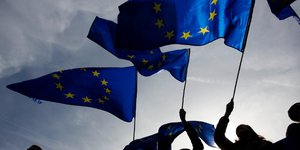 Σημαίες της Ευρωπαϊκης Ένωσης/Φωτογραφία: AP