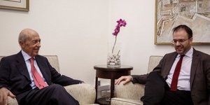 Συνάντηση Σημίτη-Θεοχαρόπουλου/Φωτογραφία: Eurokinissi