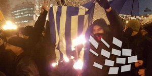 Σκοπιανοί καίνε ελληνική σημαία (Φωτογραφία: Twitter)