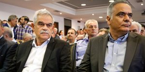 Ο Νίκος Τόσκας με τον Πάνο Σκουρλέτη (Φωτογραφία: EUROKINISSI/ ΓΙΩΡΓΟΣ ΚΟΝΤΑΡΙΝΗΣ)