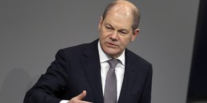 Ο Γερμανός ΥΠΟΙΚ Ολαφ Σολτς (Φωτογραφία: AP/ Michael Sohn)