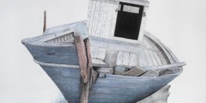 Σωτήρης Σόρογκας-Παλιό καΐκι στην παραλία των Αβδήρων