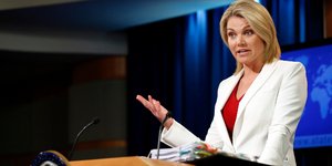 Η εκπρόσωπος του Στέιτ Ντιπάρτμεντ Χέδερ Νάουερτ (Φωτογραφία: AP Photo/Alex Brandon)