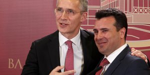 O Γ.Γ. του ΝΑΤΟ Στόλτενμπεργκ πραγματοποιεί σήμερα και αύριο τη δεύτερη επίσκεψή του το τελευταίο εξάμηνο στην ΠΓΔΜ (Φωτογραφία αρχείου: ΑΡ)