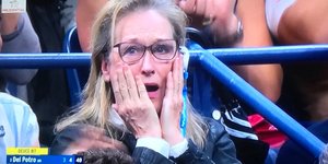 Η επική αντίδραση της Μέριλ Στριπ στον τελικό ανδρών του U.S. Open. Φωτογραφία: Twitter