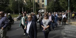 Συνταξιούχοι σε πορεία διαμαρτυρίας/Φωτογραφία: Eurokinissi
