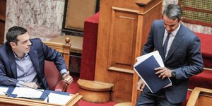 Αλέξης Τσίπρας και Κυριάκος Μητσοτάκης / Φωτογραφία: Eurokinissi