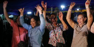 Πανηγυρισμοί στην Ταϊλάνδη/ Φωτογραφία: AP