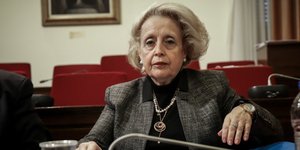 Η Βασιλική Θάνου στην Επιτροπή Θεσμών και Διαφάνειας -Φωτογραφία: EUROKINISSI/ΓΙΑΝΝΗΣ ΠΑΝΑΓΟΠΟΥΛΟΣ